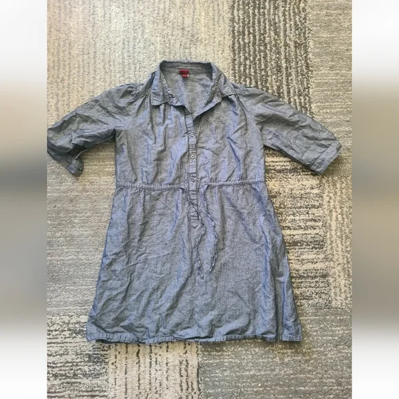 Merona | Tops | Merona Cottagecote Farm Girl Denim Light Blue Cottonlinen  Blend Dress Size L | Poshmark